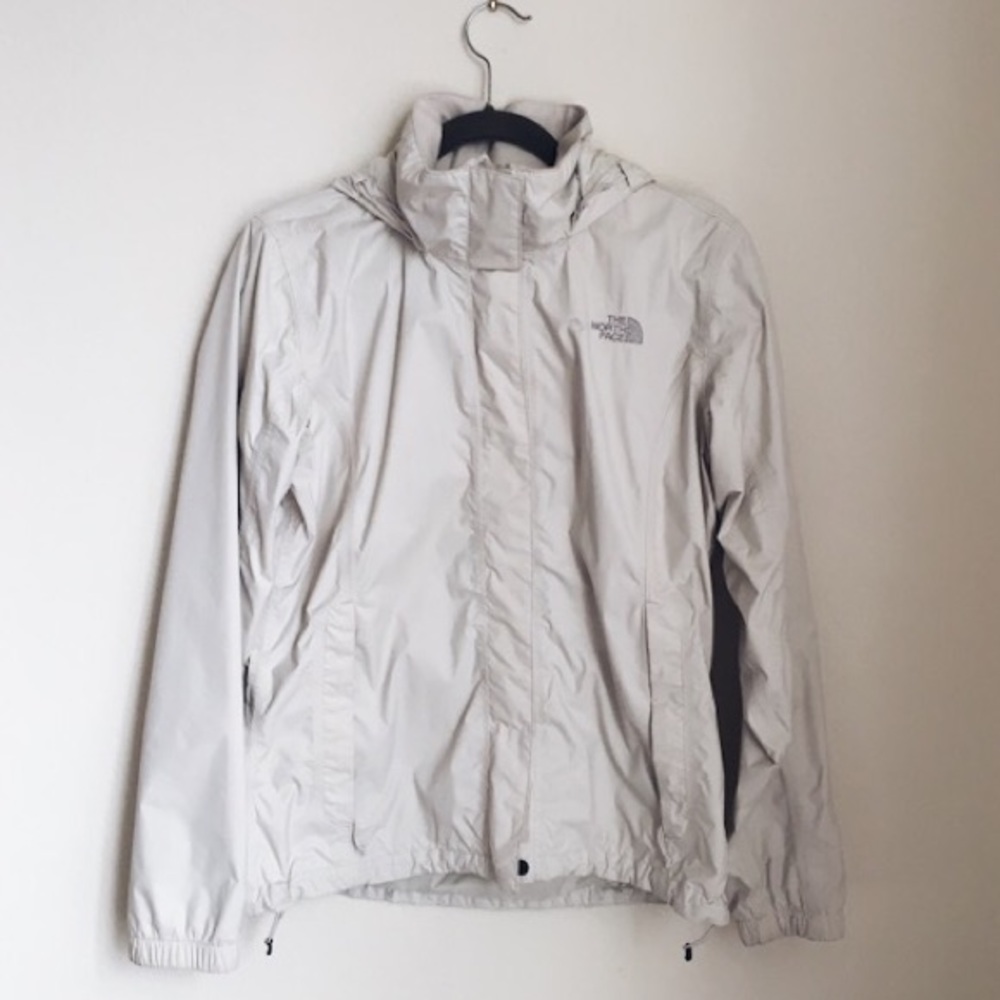 White North Face Rain Jacket